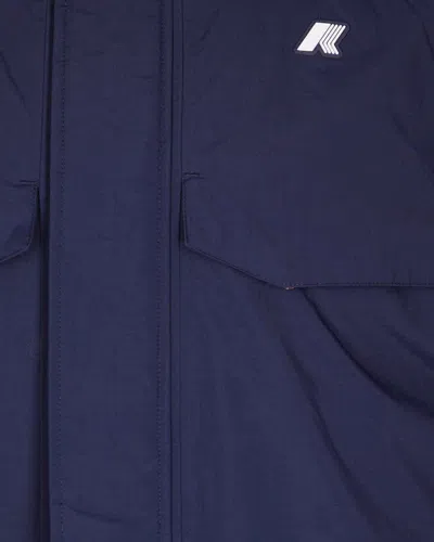 K-way Warm Ottoman Jacket With Windproof Features In Blue