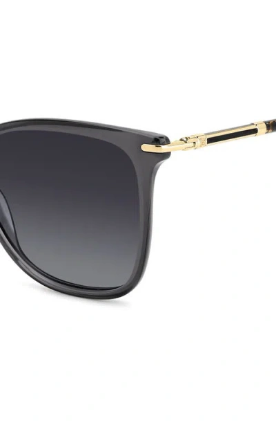 Carolina Herrera 57mm Rectangular Gradient Sunglasses In Black