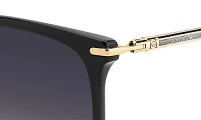 Carolina Herrera 55mm Gradient Rectangular Sunglasses In Black
