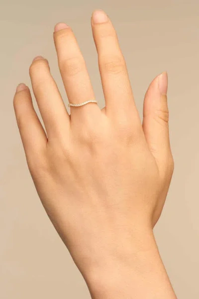 Oradina 10k Gold The Arc Diamond Stack Ring In Gold