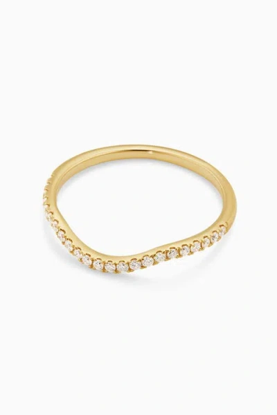 Oradina 10k Gold The Arc Diamond Stack Ring In Gold