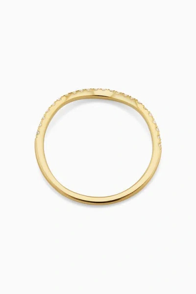 Oradina 10k Gold The Arc Diamond Stack Ring In Gold