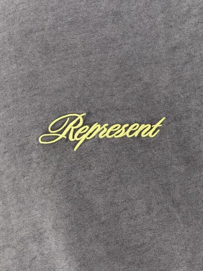 Represent Script Logo T-shirt In Gray