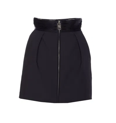 Elisabetta Franchi Knee Length And Midi Skirts With Belt Loops In Black