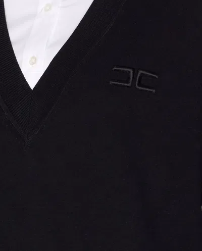 Elisabetta Franchi Dress With Contrast Collar And V-neckline In Black