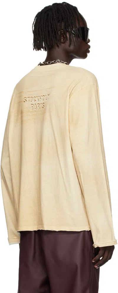 Acne Studios Edden U Long Sleeve Tee Sand Beige In Yellow