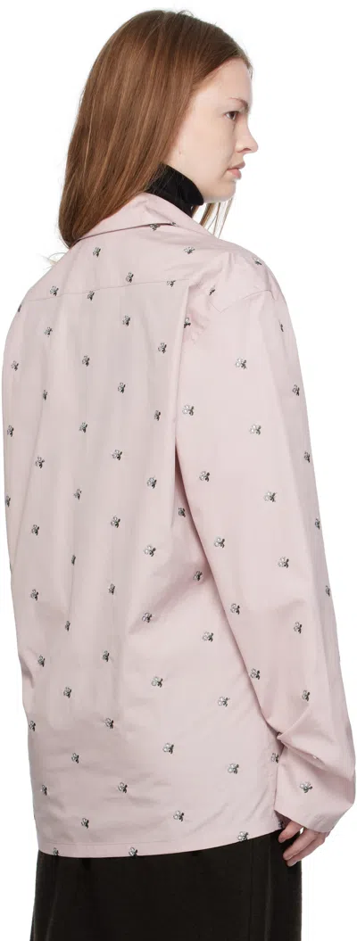 Rier Long-sleeved Embroidered Shirt In Pink
