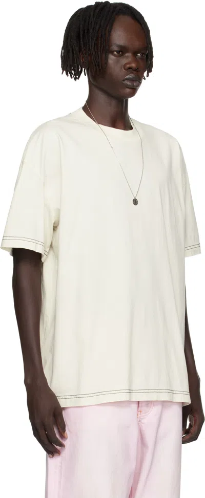 Acne Studios Off-white Logo T-shirt In White