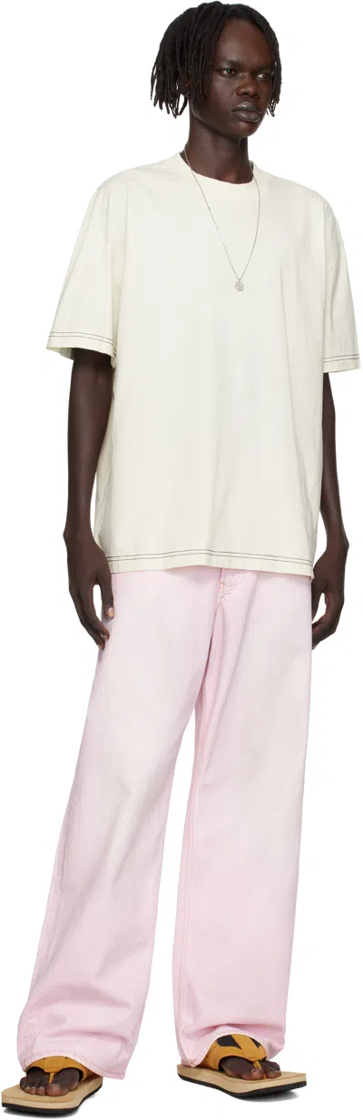 Acne Studios Off-white Logo T-shirt In White