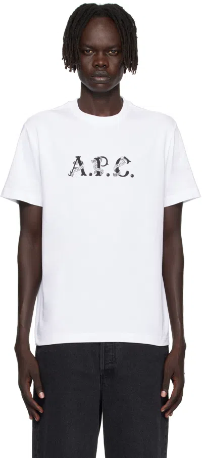 Apc Regular Fit Short Sleeve Crew Neck T-shirt In White