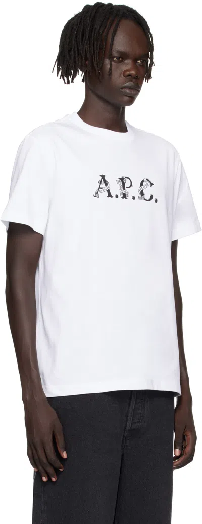 Apc Regular Fit Short Sleeve Crew Neck T-shirt In White