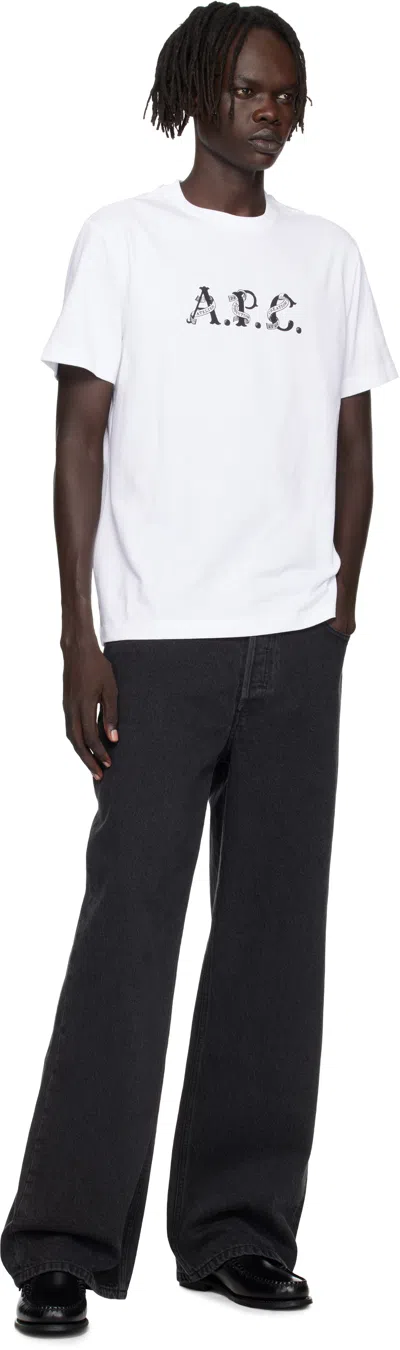 Apc Regular Fit Short Sleeve Crew Neck T-shirt In White