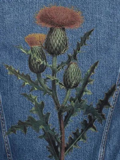 Lanvin Rabbit-patch Denim Jacket In Blue