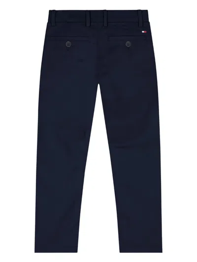 Tommy Hilfiger Junior Welt-pocket Flag-detail Chinos In Blue