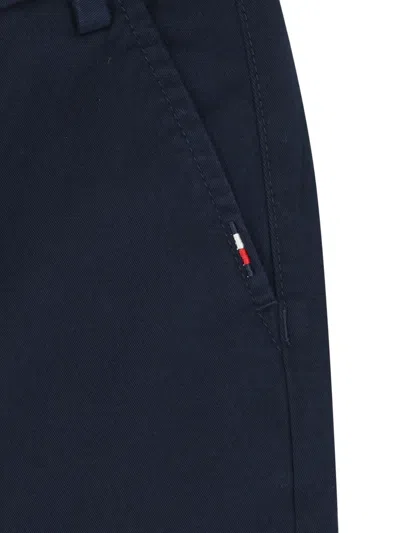 Tommy Hilfiger Junior Welt-pocket Flag-detail Chinos In Blue
