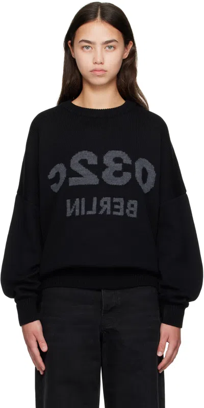 032c Black Selfie Sweater In Black