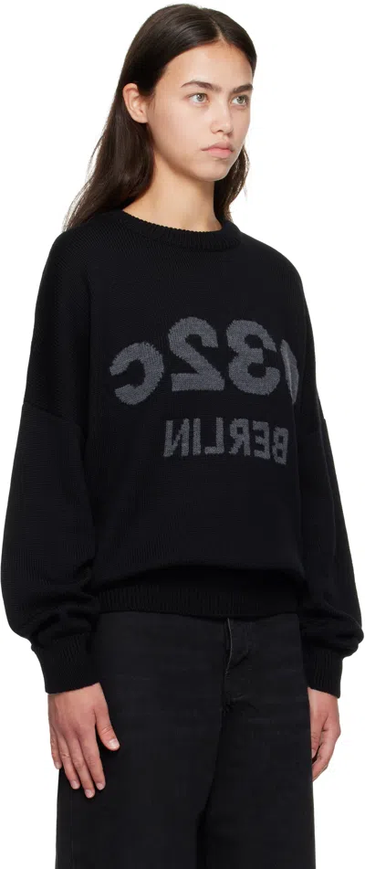 032c Black Selfie Sweater In Black