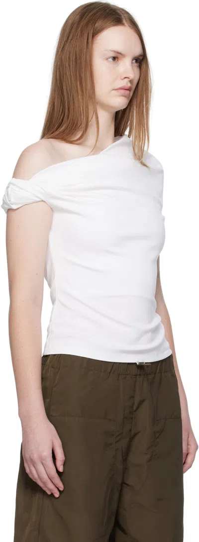 Paris Georgia Ida One-shoulder Draped Top In Black