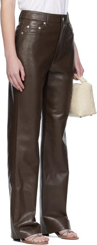 Nanushka Brown Seldes Regenerated Leather Trousers In Brown