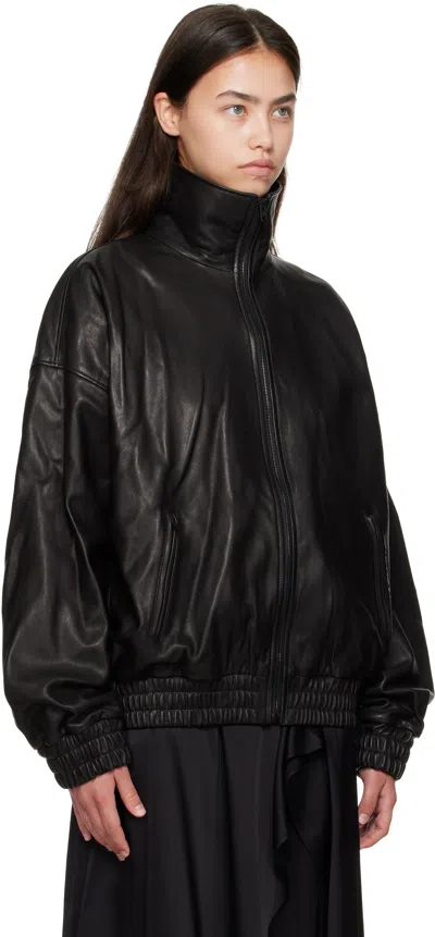Acne Studios Zip-up Leather Jacket In Brown