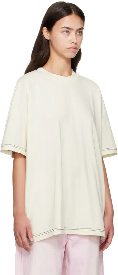 Acne Studios Off-white Logo T-shirt In Neutral