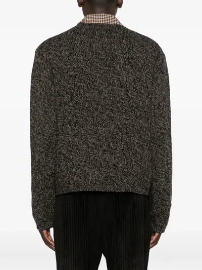 Our Legacy Brown Textured Wool Cardigan In Brown