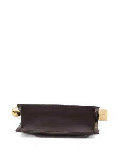 Jacquemus Small Rond Carré Clutch In Brown