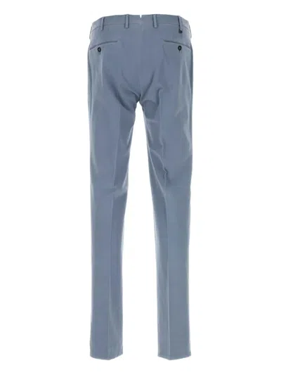Pt Torino Stretch Modal Blend Pant With Practical Pockets In Blue