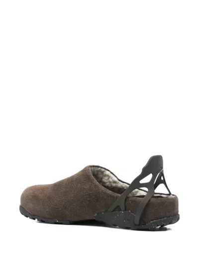 Roa Closed-toe Fedaia Slippers With Unique Heel Strap And Rugged Sole In Brown