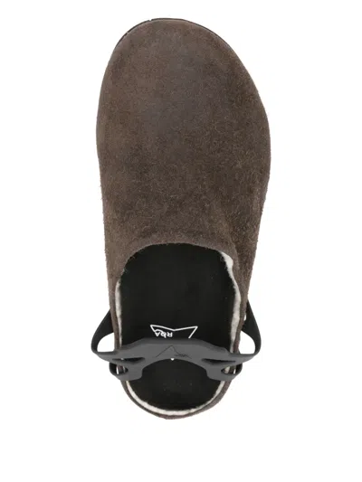 Roa Closed-toe Fedaia Slippers With Unique Heel Strap And Rugged Sole In Brown