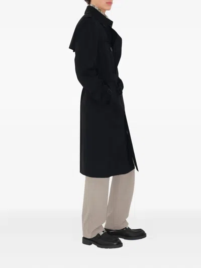 Burberry Black Chelsea Heritage Mid-length Trench Coat