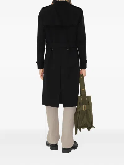 Burberry Black Chelsea Heritage Mid-length Trench Coat