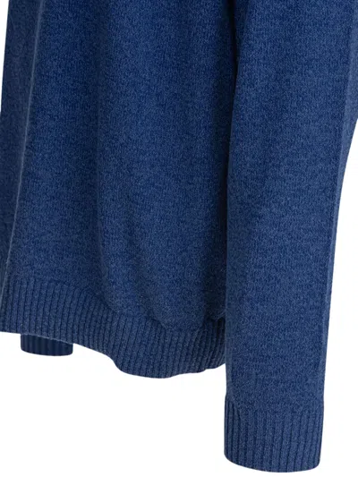 Beams Alpaca-blend Sweater In Blue