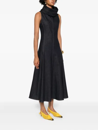 Jacquemus Sleeveless A-line Dress In Blue