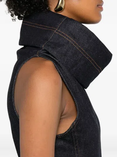 Jacquemus Sleeveless A-line Dress In Blue