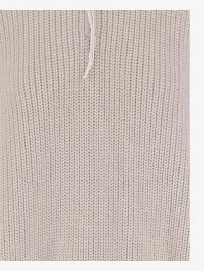 Carven Wool Zip-up Sweater In Neutral