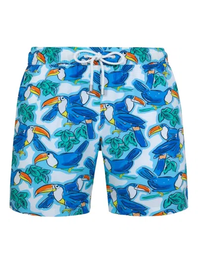 Bluemint Arthus Toucan-print Swim Shorts In Blue