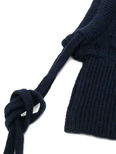 Polo Ralph Lauren Womens Hunter Navy Cable Knitted Wool And Cashmere Bonnet In Blue