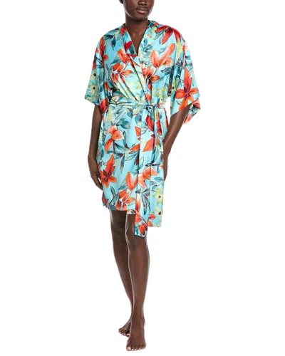 N Natori Tropical Breeze Satin Robe In Multi