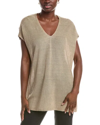 Eileen Fisher Linen Tunic In Brown