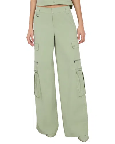 Alice And Olivia Sara Mr. Baggy Wide Leg Cargo Jean In Green