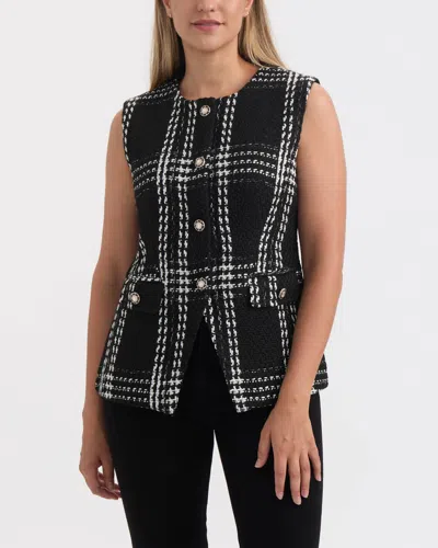 Ellen Tracy Women's Long Fitted Vest With Pockets In Black
