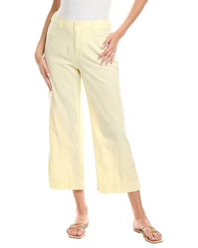 Michael Stars Geraldine Straight Leg Linen-blend Pant In Yellow