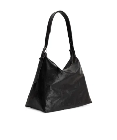 Lemaire Belted Shoulder Bag In Black