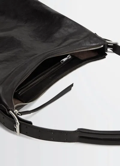 Lemaire Belted Shoulder Bag In Black