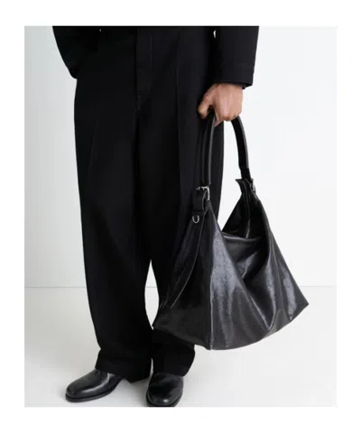 Lemaire Belted Shoulder Bag In Black