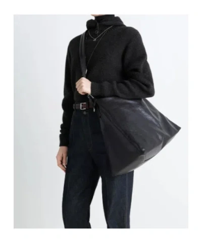 Lemaire Belted Shoulder Bag In Black