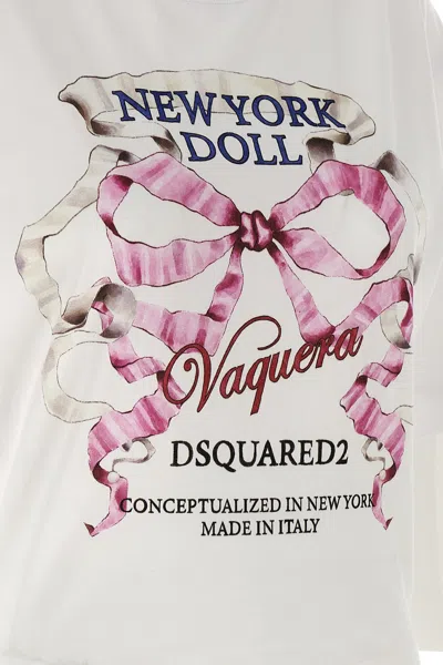 Dsquared2 Vaquera Breezy Fit Jersey T-shirt In White