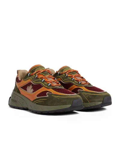 Dsquared2 Casual Low Top Sneakers With Mesh Panels In Multi