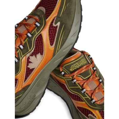 Dsquared2 Casual Low Top Sneakers With Mesh Panels In Multi